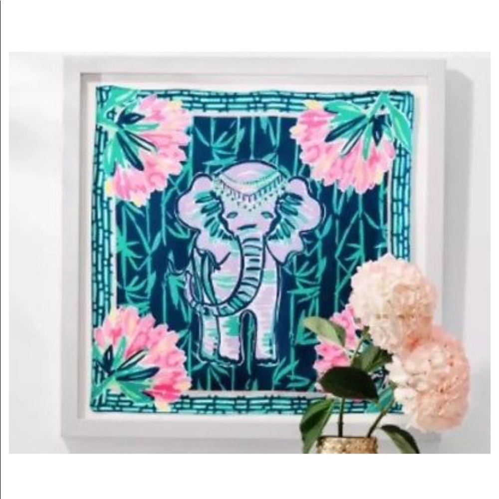 NEW Lilly Pulitzer Elephant Silk Scarf